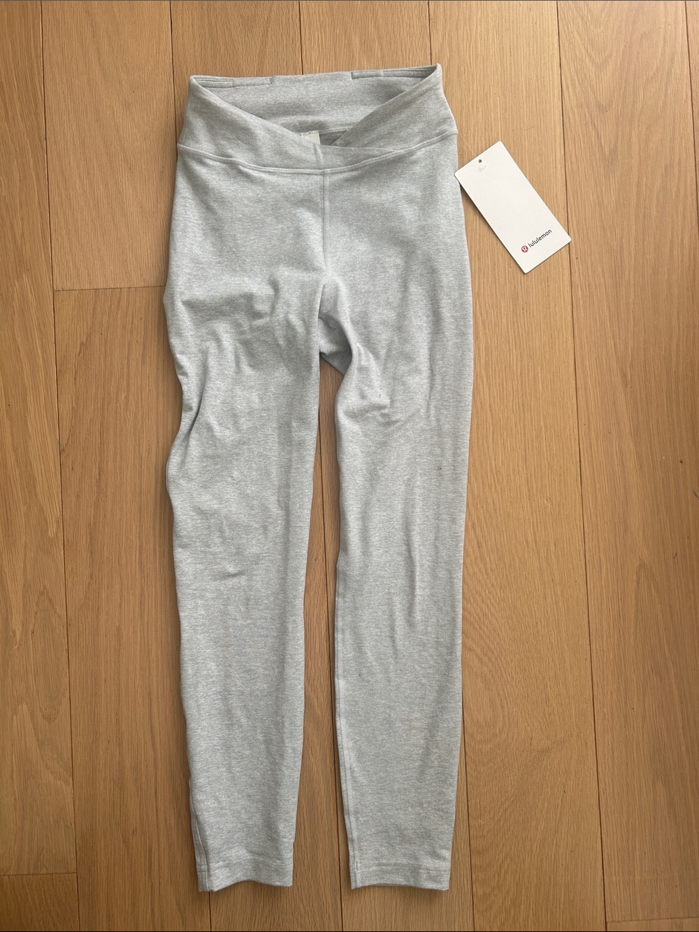 Lululemon light gray cross waist leggings